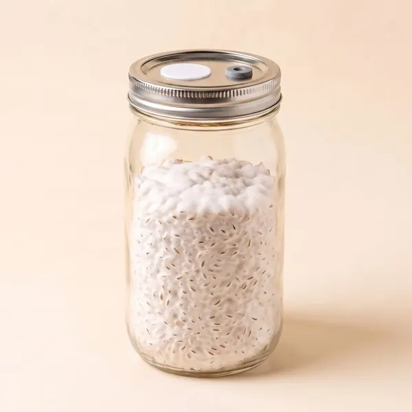 The same jar fully white and ready to use.
